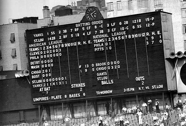 SCOREBOARD AT YANKEE Stadium New York Old Photo EUR 6,64 - PicClick FR