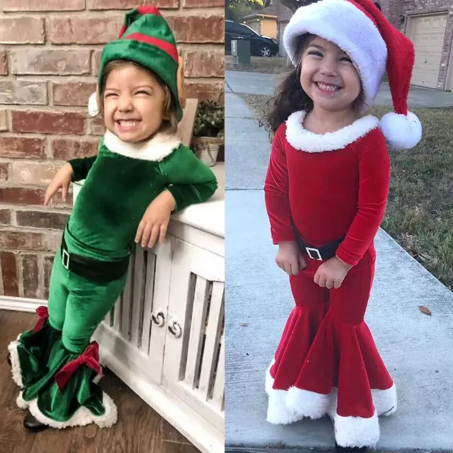 Christmas Costume for Baby Girls Boys Xmas Outfit Clothes Santa Claus Cosplay