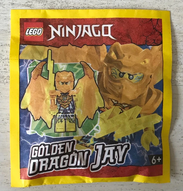 FIGURINE LEGO MINIFIGURE Polybag Ninjago Golden Dragon Jay Armure Or