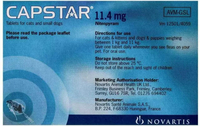 Capstar Flea Treatment Tablets 6 Pack Cats & Small Dogs or Large Dogs | AVM-GSL 3