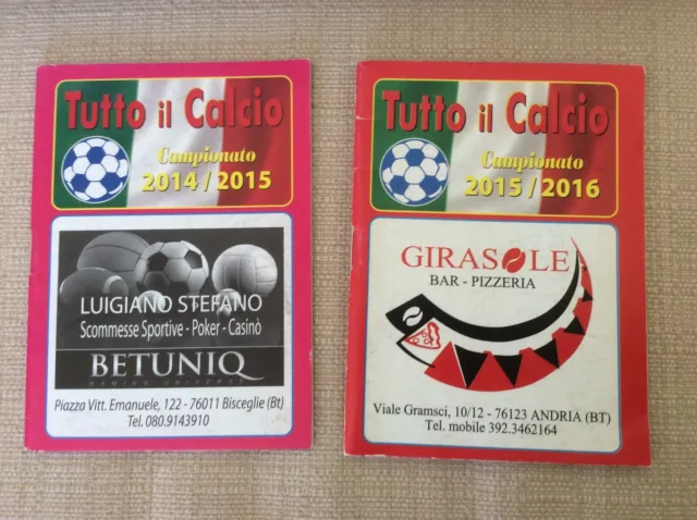 3 CALENDARIETTI TUTTO IL CALCIO 2014/2015 e 2015/2016