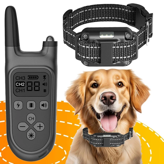 erziehungshalsband für hunde vibration Elektroschock-Trainingshalsband Für Hunde – IPX7 Wasserdicht, 300m  Reichweite, 16 Schockstufen, 8 Vibrationen Hunde Erziehungshalsband Mit  Fernbedienung main image 1