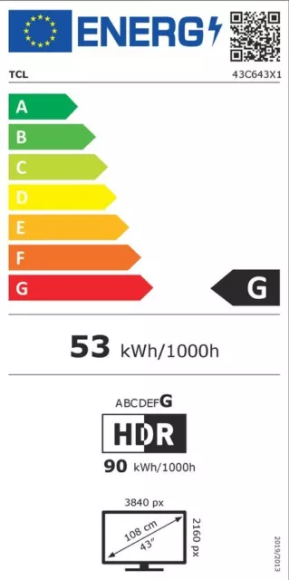 TCL 43C643 - 43 inch - 4K QLED - 2023