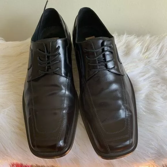 GIORGIO V BLACK leather shoes size 13M $33.00 - PicClick