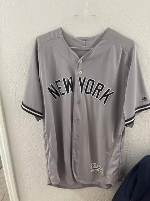 Authentic New York Yankees Aaron Judge Away Jersey Flex Base Sz 48