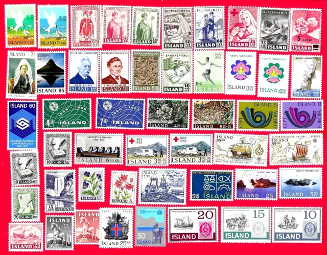 ICELAND Stamp Sets all MNH
