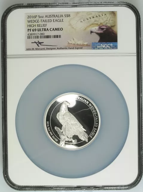 2016P Perth Mint 5 oz Australian Wedge Tailed Eagle high relief NGC PF69 UCAM