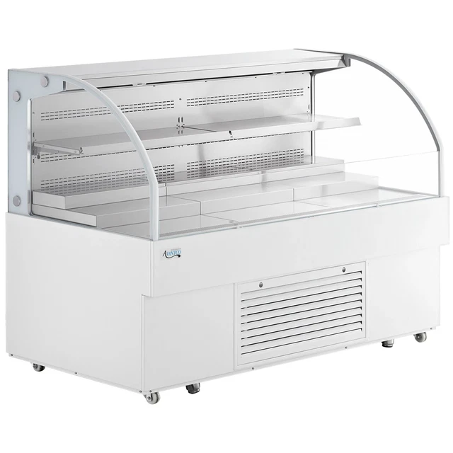 63" White Horizontal Air Curtain Merchandiser - 115V
