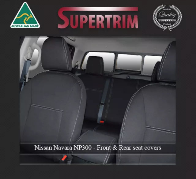 FRONT Seat Covers 100% Fit Nissan Navara NP300 Premium Neoprene Waterproof