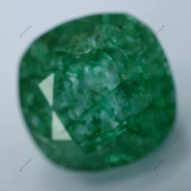 Natural Loose Gemstone Emerald Green Square Cushion Cut 6.20 Ct CERTIFIED