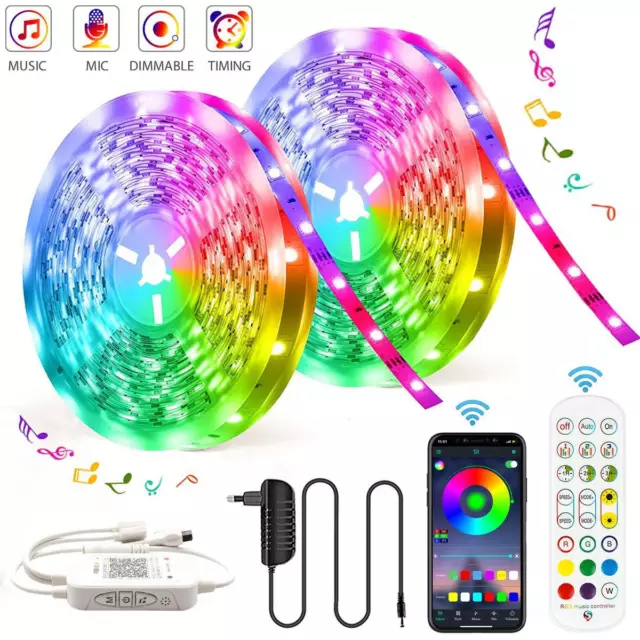 5m-30m LED Band Streifen 5050 RGB Stripe Licht-Leiste Lichterkette Lichtschlauch