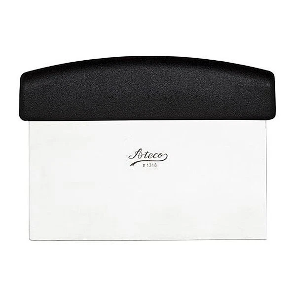 Ateco 1318 6" Bench Scraper / Dough Cutter with Black Handle