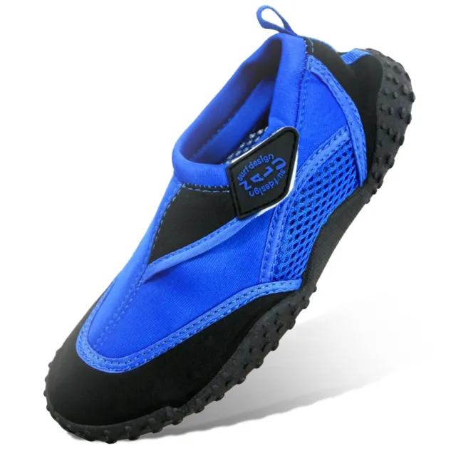 Aqua Shoes Beach Surf Wet Water Shoes Boys Girls Mens Womens Wetsuit Blue Black