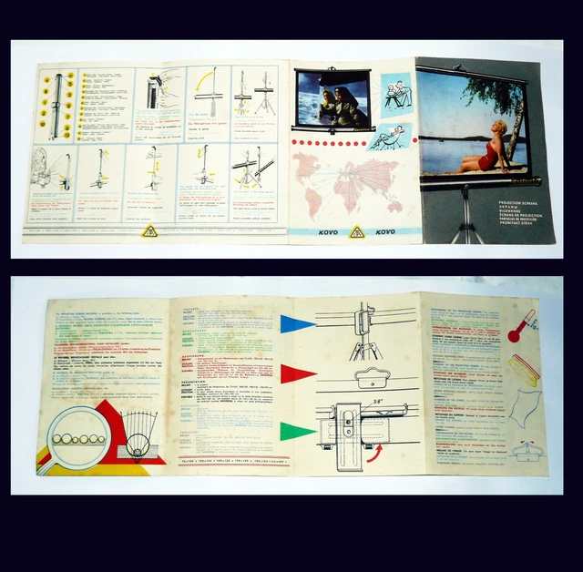 Prospekt DDR Leinwand Projektions-Leinwand Bildwand 1960