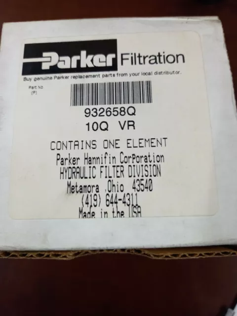 Filtro idraulico Parker 932658Q 10Q VR elemento filtrante filtro H: 210 mm 2