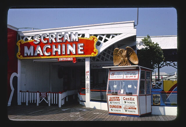 SCREAM TICKET BOOTH Wildwood New Jersey 1980s Historic Old Photo EUR 6