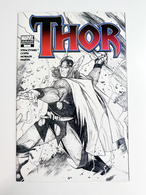 Thor #1 Olivier Coipel Sketch Variant Edition Vf 2007 Combined Shipping