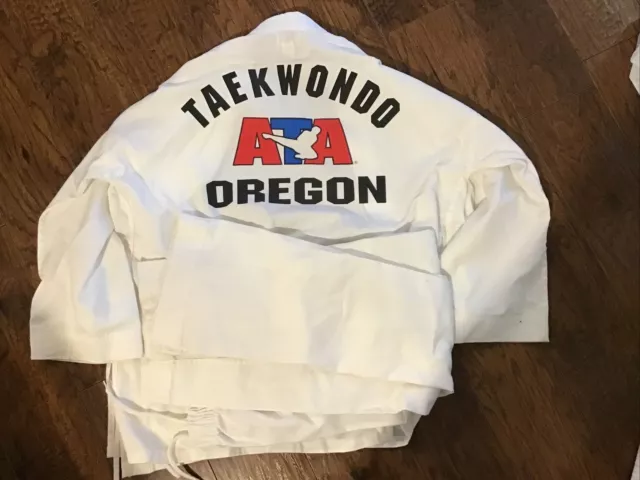 Child Size 2 Taekwondo ATA Uniform Top/Pants Oregon (approx age 8-10)