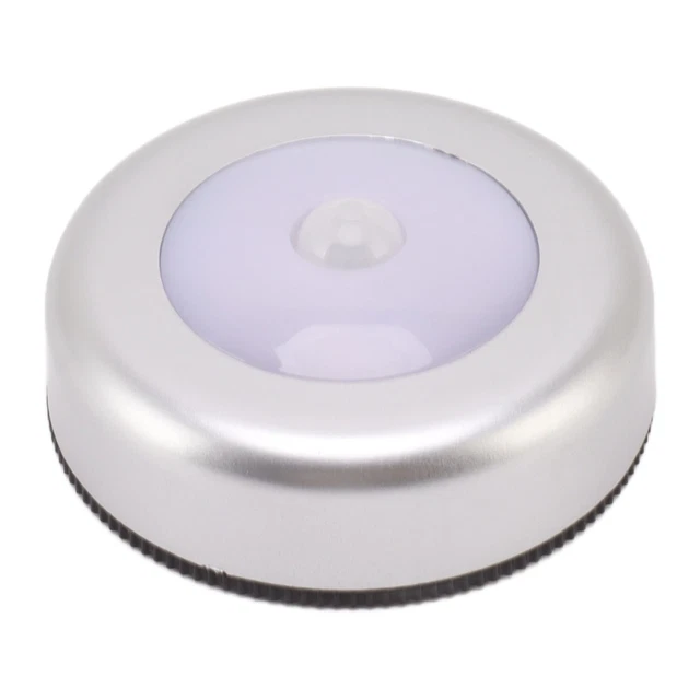 (Luz blanca) Sensor de movimiento luz nocturna protección ocular redondo pequeño LED ZU