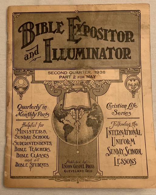 VINTAGE 1938 BIBLE Expositor Illuminator Sunday School Lessons vintage-1938-bible-expositor-illuminator-sunday-school-lessons