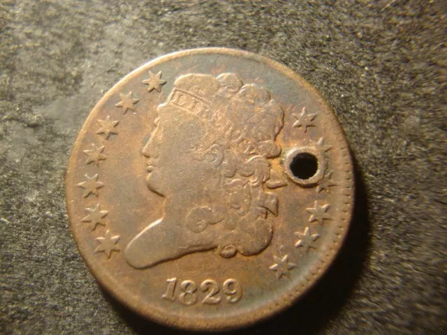1835 1/2c Classic Head Half Cent - Free Shipping US - The Happy Coin