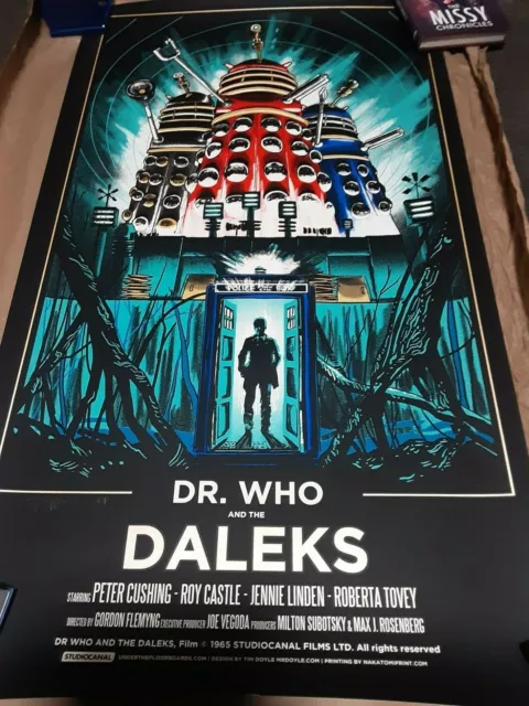 Tim doyle doctor who and the daleks screen print rare artist proof Tim doyle doctor who and the daleks screen print rare artist proof