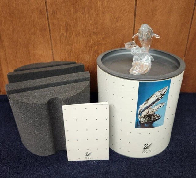 SWAROVSKI Crystal Figurines 1992 CARE for ME The WHALES See Pics Cert Box