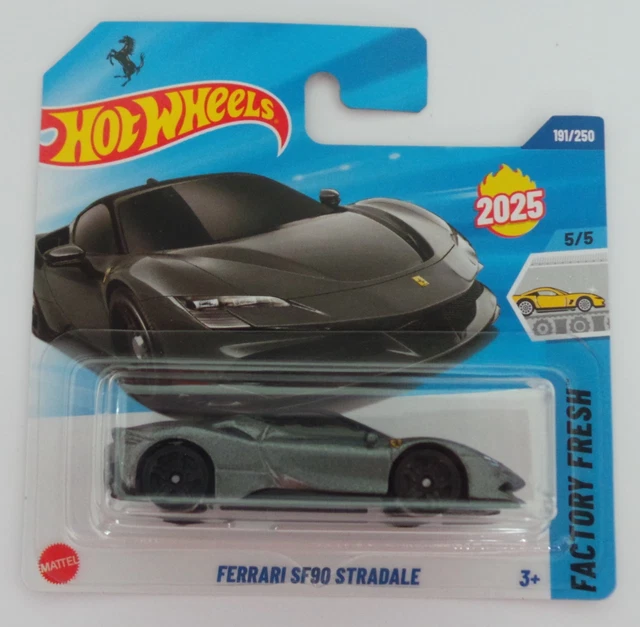 Hot Wheels Ferrari SF90 Stradale – Scala 1:64, Blu Metallizzato, Modello Die-Cast, Licenza Ufficiale Mattel 2026