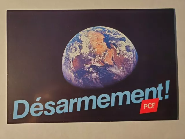 Nuclear Disarmament by French communist party  (PCF) 1983? Postcard