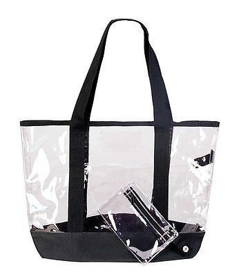 Clear Tote Work Bag See Through Totes Grocery Shopping Bags Eco Reusable Gift