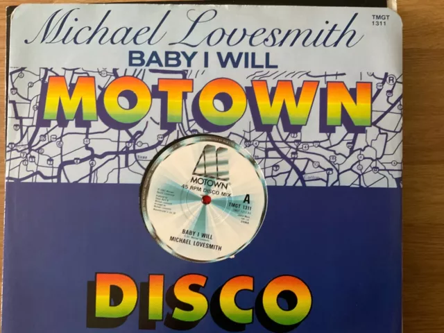 Michael Lovesmith - Baby I Will UK 12” Vinyl Record - Motown 1983