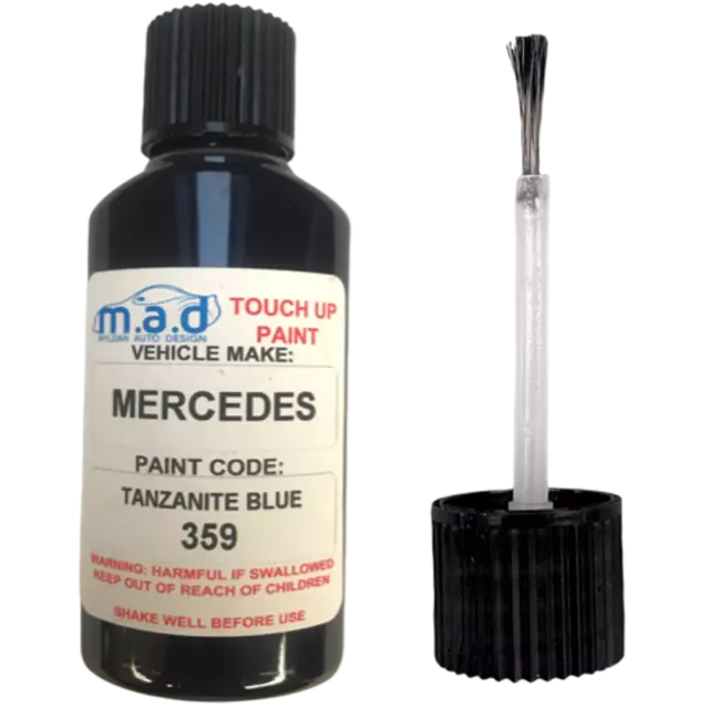 Mercedes Benz Tanzanite Blue 359 Touch Up Kit Bottle Brush Repair Paint Chip