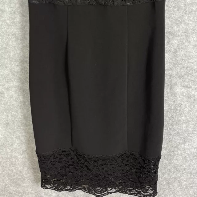 Jane Lamerton women's designer retro black lace linded shift dress 10/S-M (414) 3