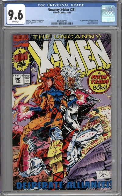 Uncanny X-Men #281 CGC 9.6 NM+ 1st Appearance of Trevor Fitzroy WHITE PAGES
