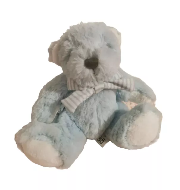 Suki Gifts Hug-A-Boo Bear Rattle Blue, Soft Plush Baby Toy Teddy Bear Comforter