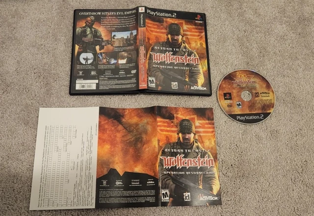 RETURN TO CASTLE Wolfenstein Operation Resurrection PS2 Envío el