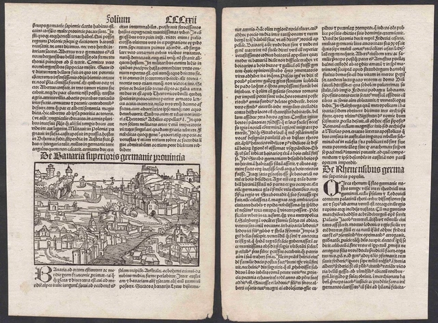 1496 Bavaria Schedel Chronicarum Incunable Inkunabel Woodcut