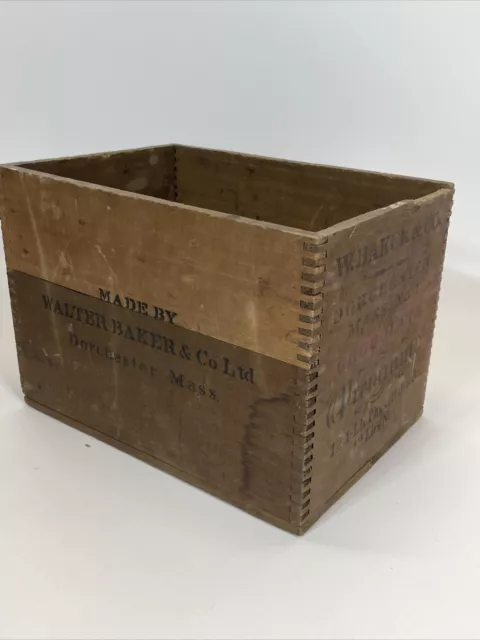 Walter Baker & Co. Ltd Dorechester Mass Wooden Box 11x8x7.5