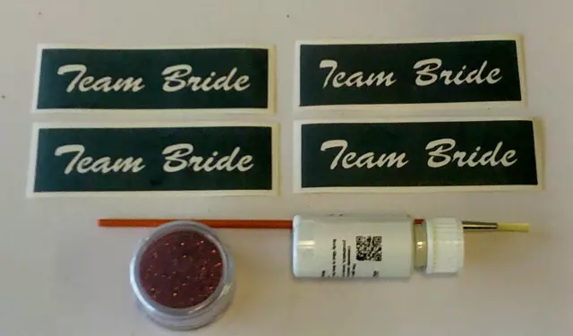 Team Bride word glitter tattoo set inc glitter & glue  Hen night party wedding