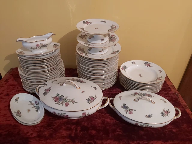 Assiettes déco à motif  Faisans  en porcelaine fine de Limoges