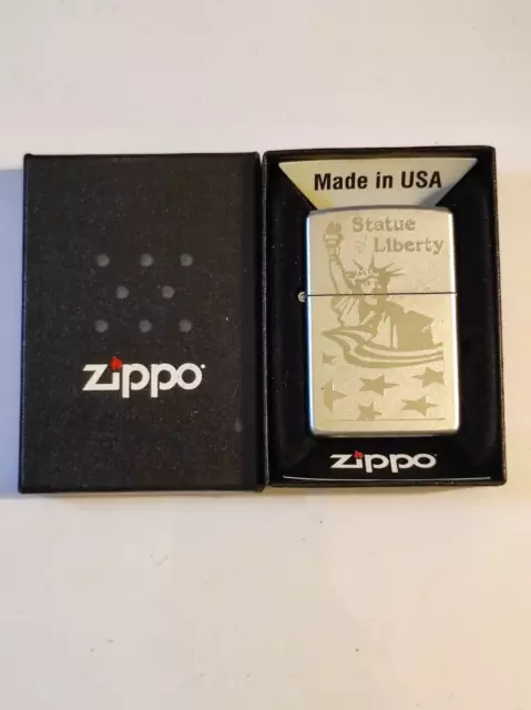 Zippo 177950 Statue Of Liberty Lighter Case - No Inside Guts Insert