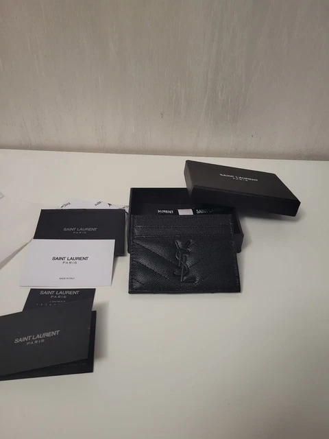 Porte-cartes En Cuir Saint Laurent Blanc - Neuf Sans étiquette, Unisexe, Cuir Authentique