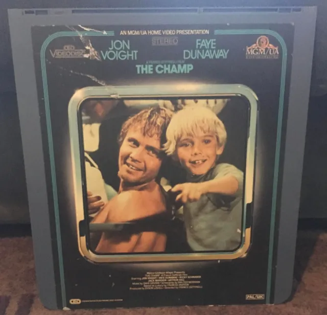 The Champ CED VIDEODISC PAL/UK STEREO Jon Voight, Faye Dunaway VINTAGE 1982 MGM