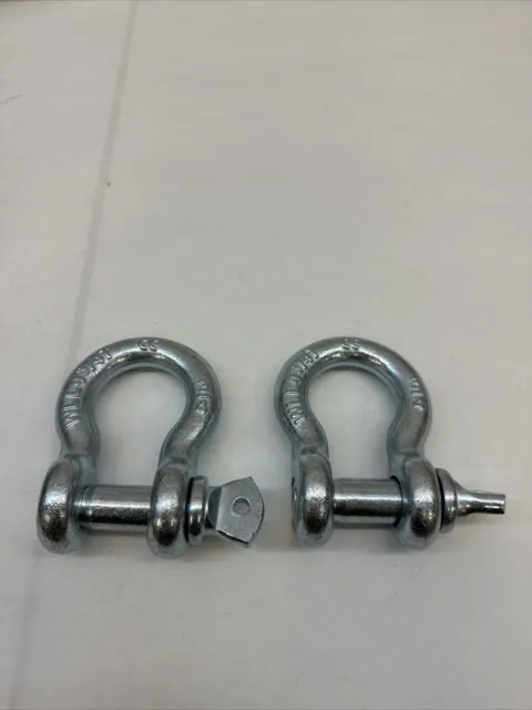 WLL 43/4T CE Galvanized 3/4" Screw Pin Anchor Shackle qty 2