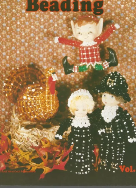 Patrones artesanales de cuentas peregrino elfo de Navidad pavo acción de gracias vintage L36