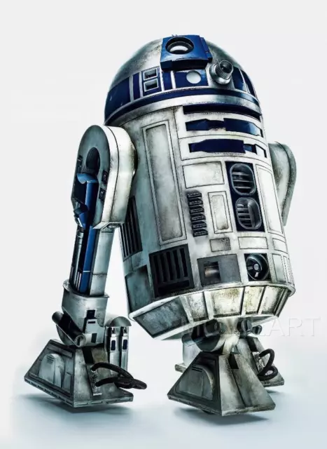 R2D2 Star Wars Textless Movie Poster Film A4 A3 Art Print Cinema