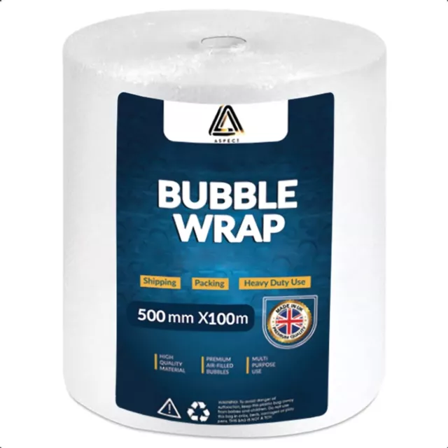 Bubble Wrap 500mm X 100m Small Bubble Wrap Quality Bubble 100 Meters Long Roll