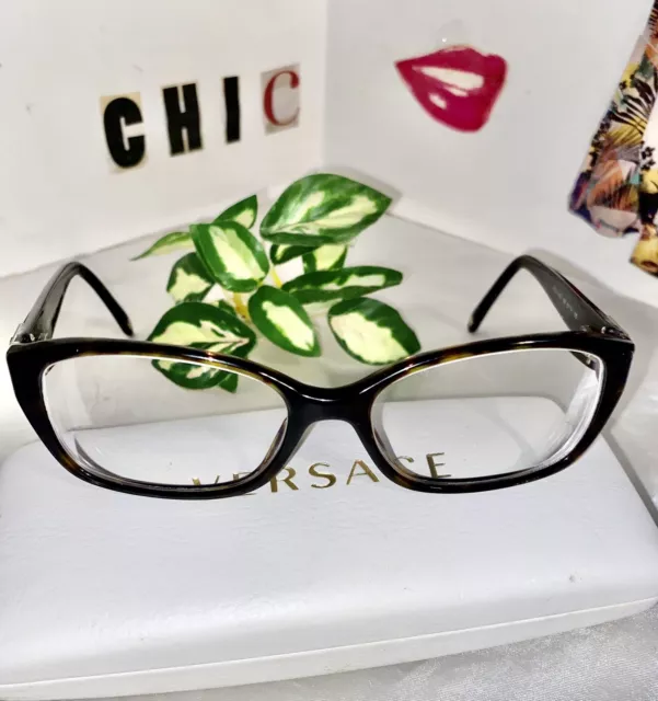 AUTH Vintage Versace ItaLy Brown Tortoise Eye Glasses Frames Medusa Accent 🌺💐