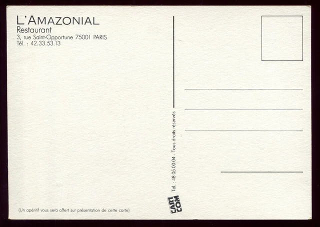 Postcard L'amazonial Restaurant Paris. Vintage. Pin-Up 2