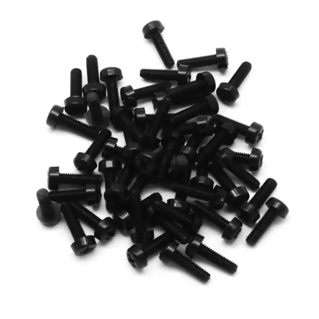 50pcs M3x10mm Nylon Threaded Screw Bolt